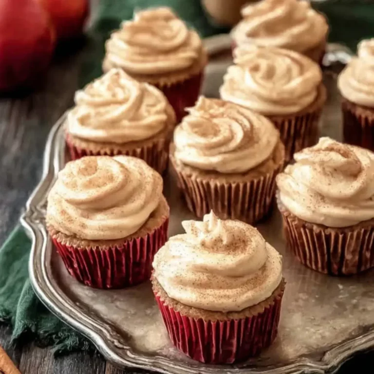 Apple Cider Cupcakes with Spiced Buttercream Frosting
