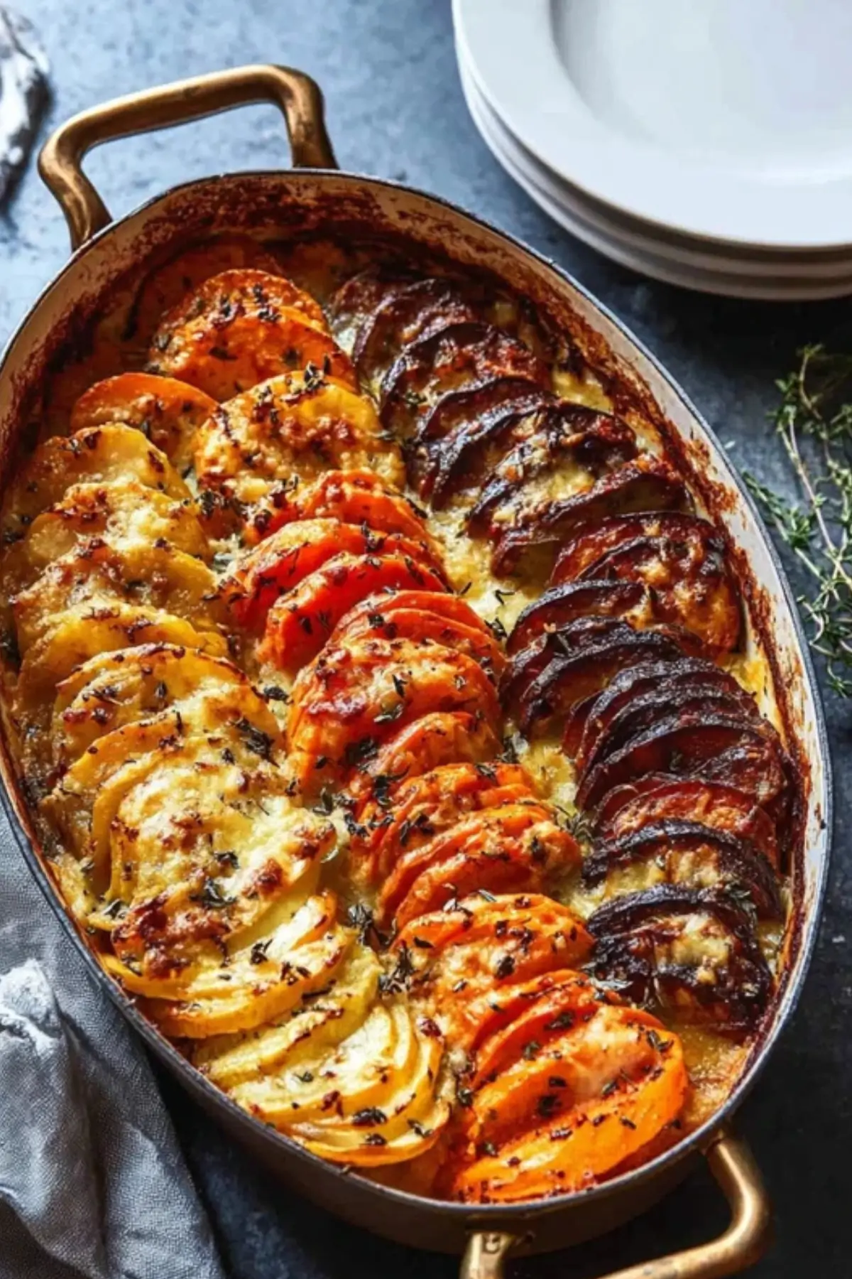 Cheesy Root Vegetable Gratin