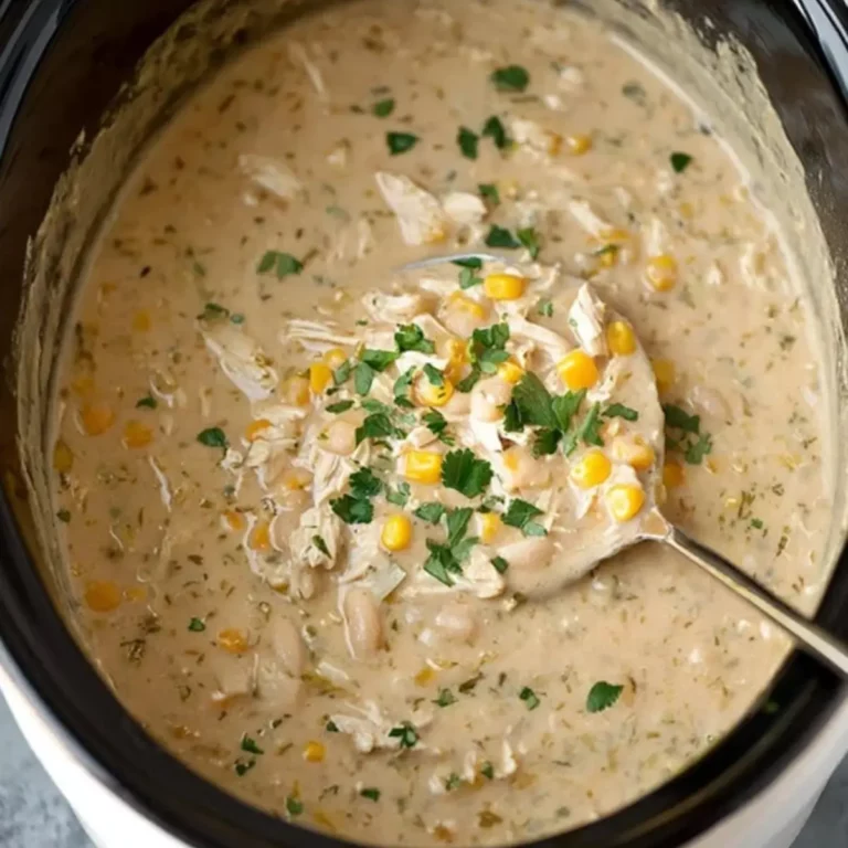Creamy Crockpot White Chicken Chili