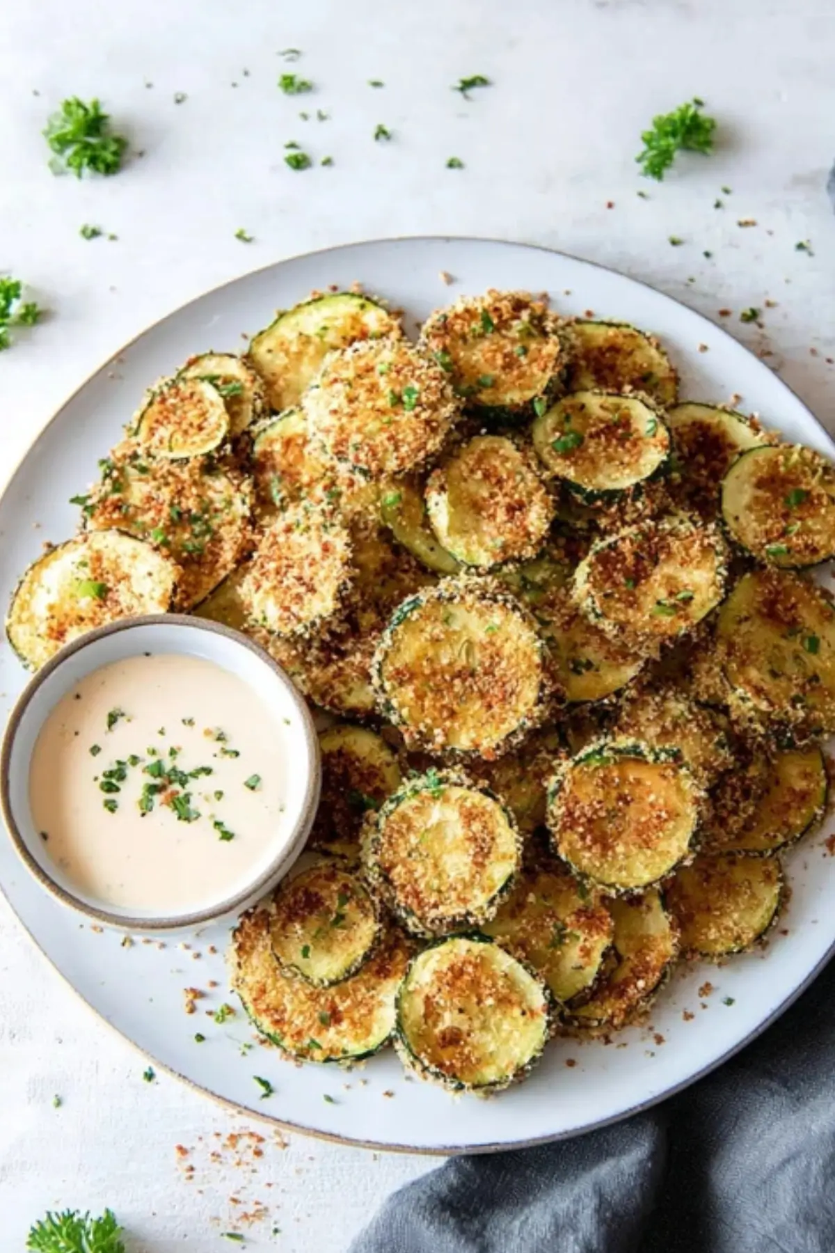 Crispy Baked Zucchini Chips