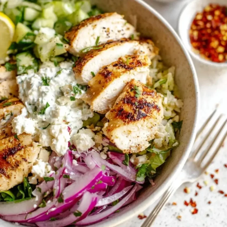 Greek Chicken Bowls With Tzatziki