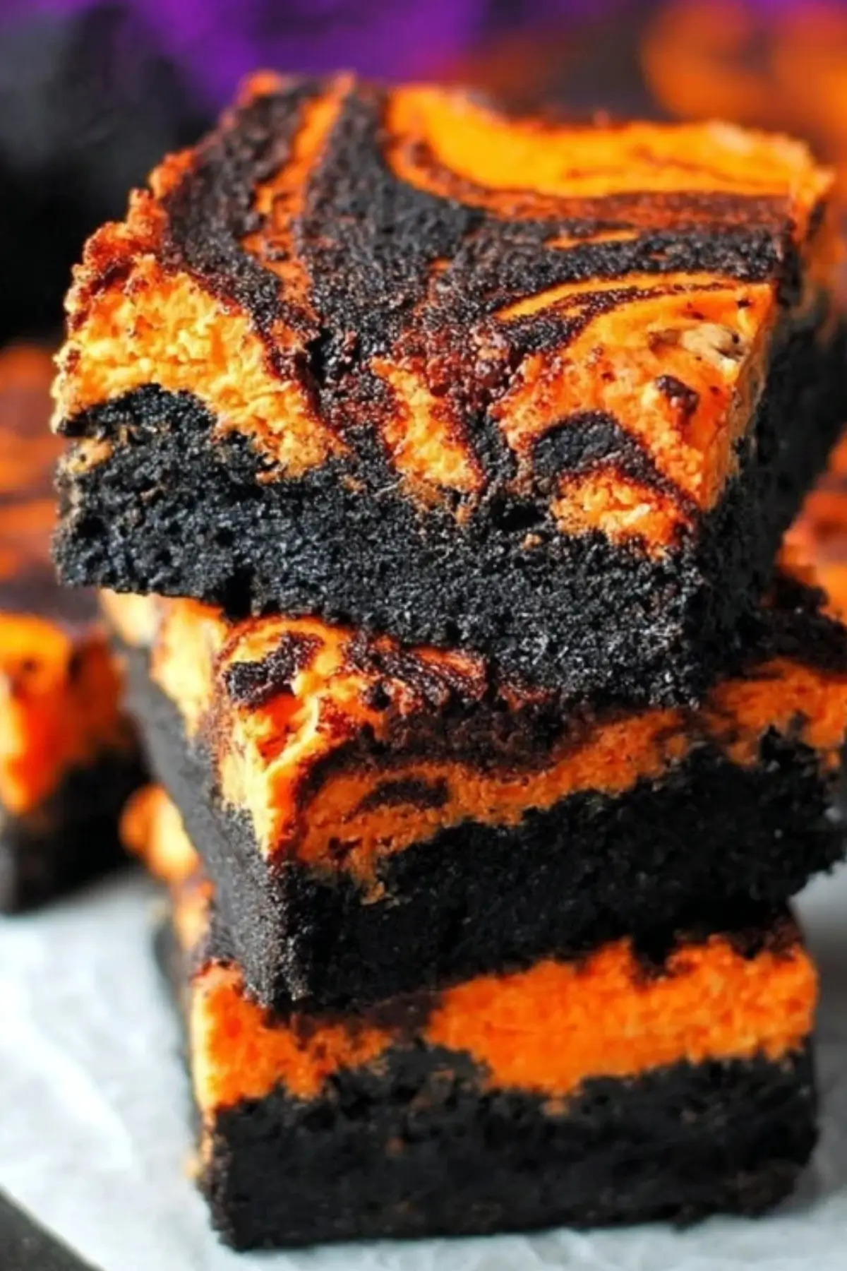 Halloween Swirl Cream Cheese Brownies