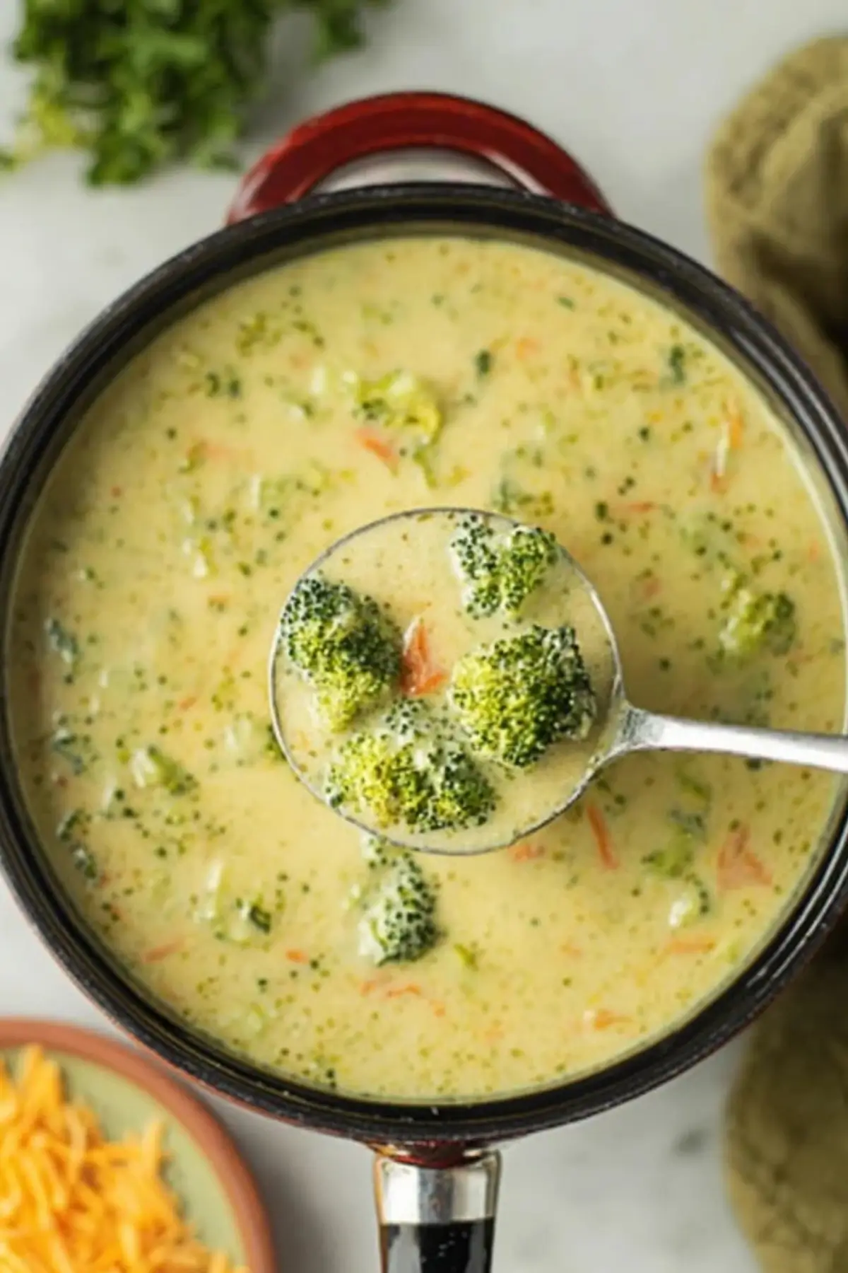 High Protein Broccoli Cheddar Soup