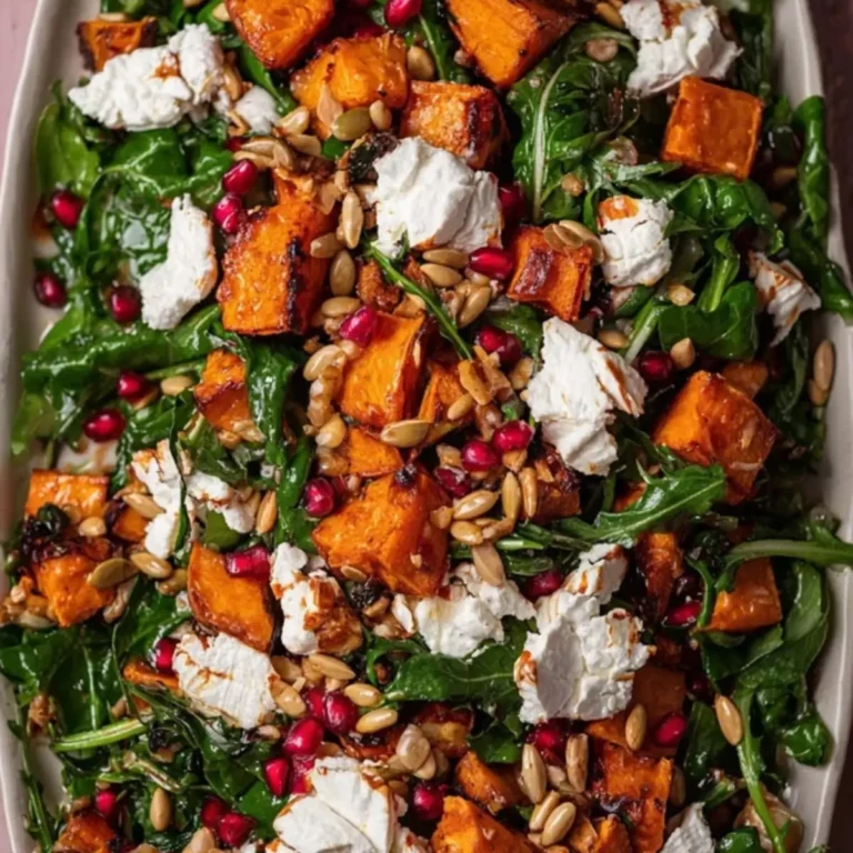 Roasted Sweet Potato Goat Cheese Salad