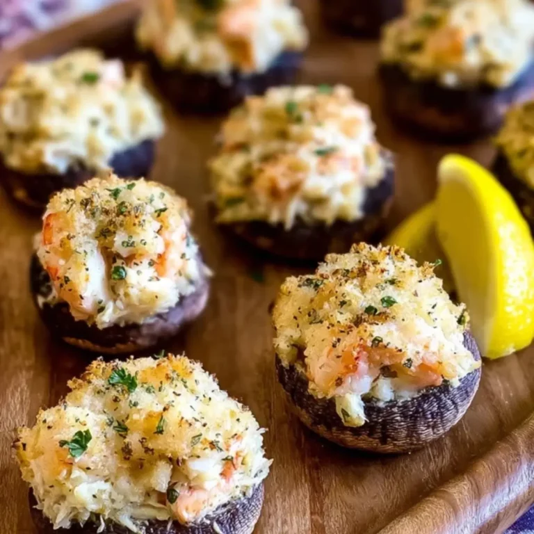 Seafood Stuffed Mushrooms with Crab and Shrimp