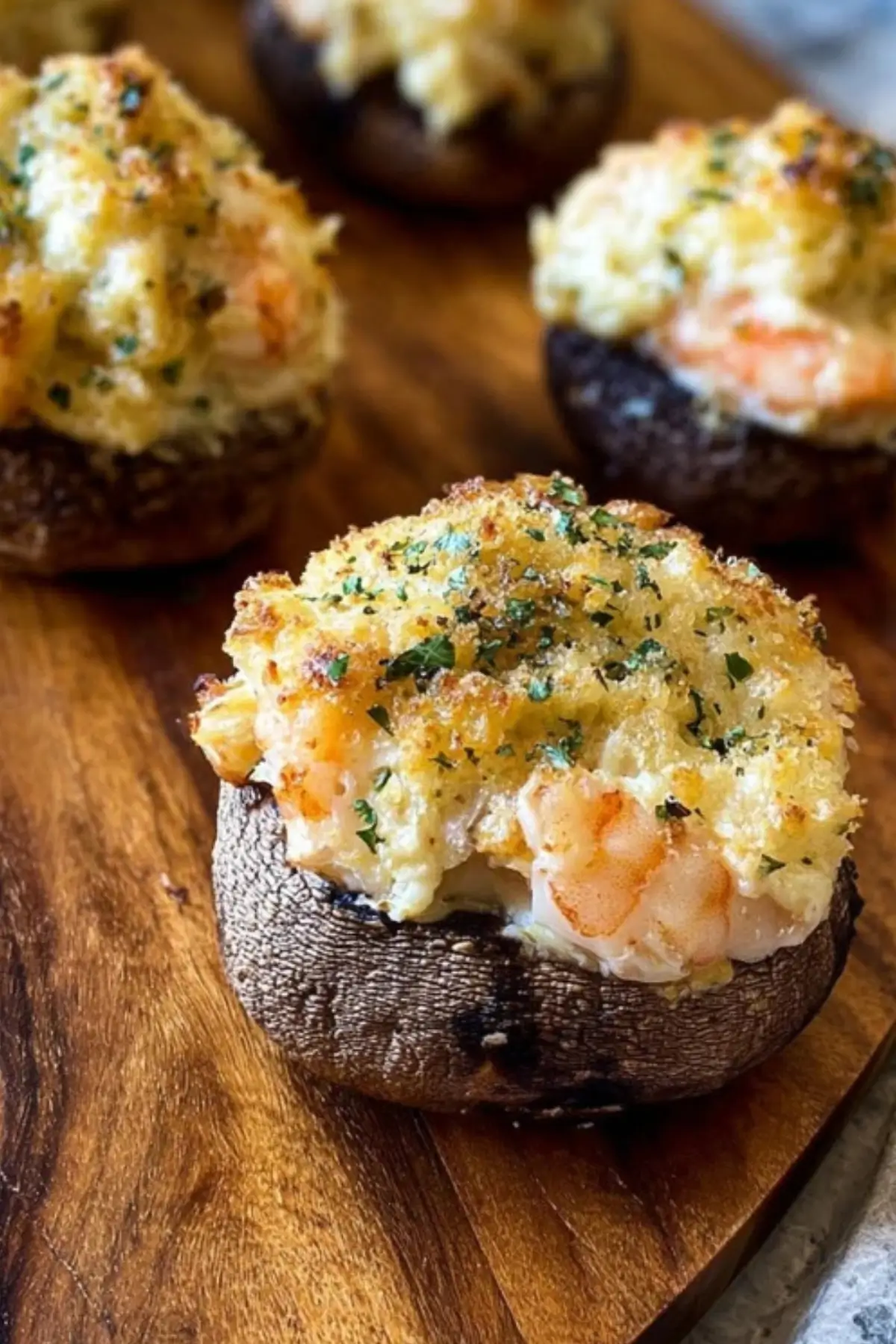 Seafood Stuffed Mushrooms with Crab and Shrimp