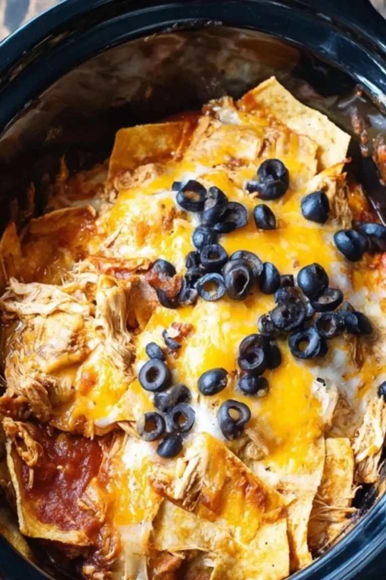 Slow Cooker Chicken Enchilada Casserole