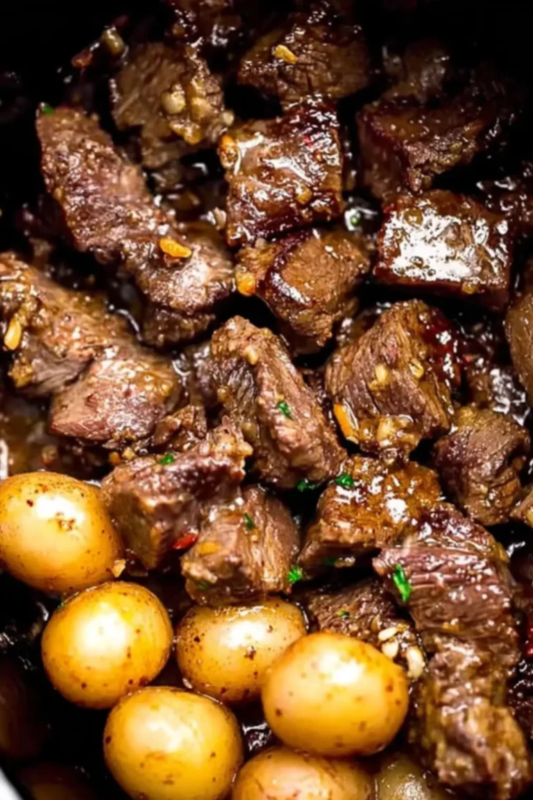 Slow Cooker Garlic Butter Beef Bites