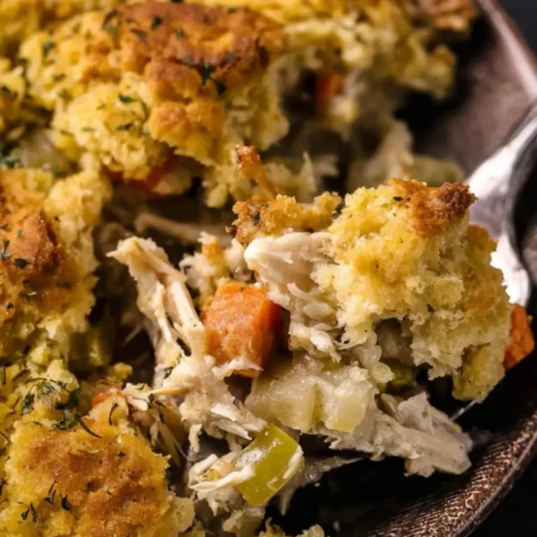 Turkey Pot Pie with Stuffing Crust