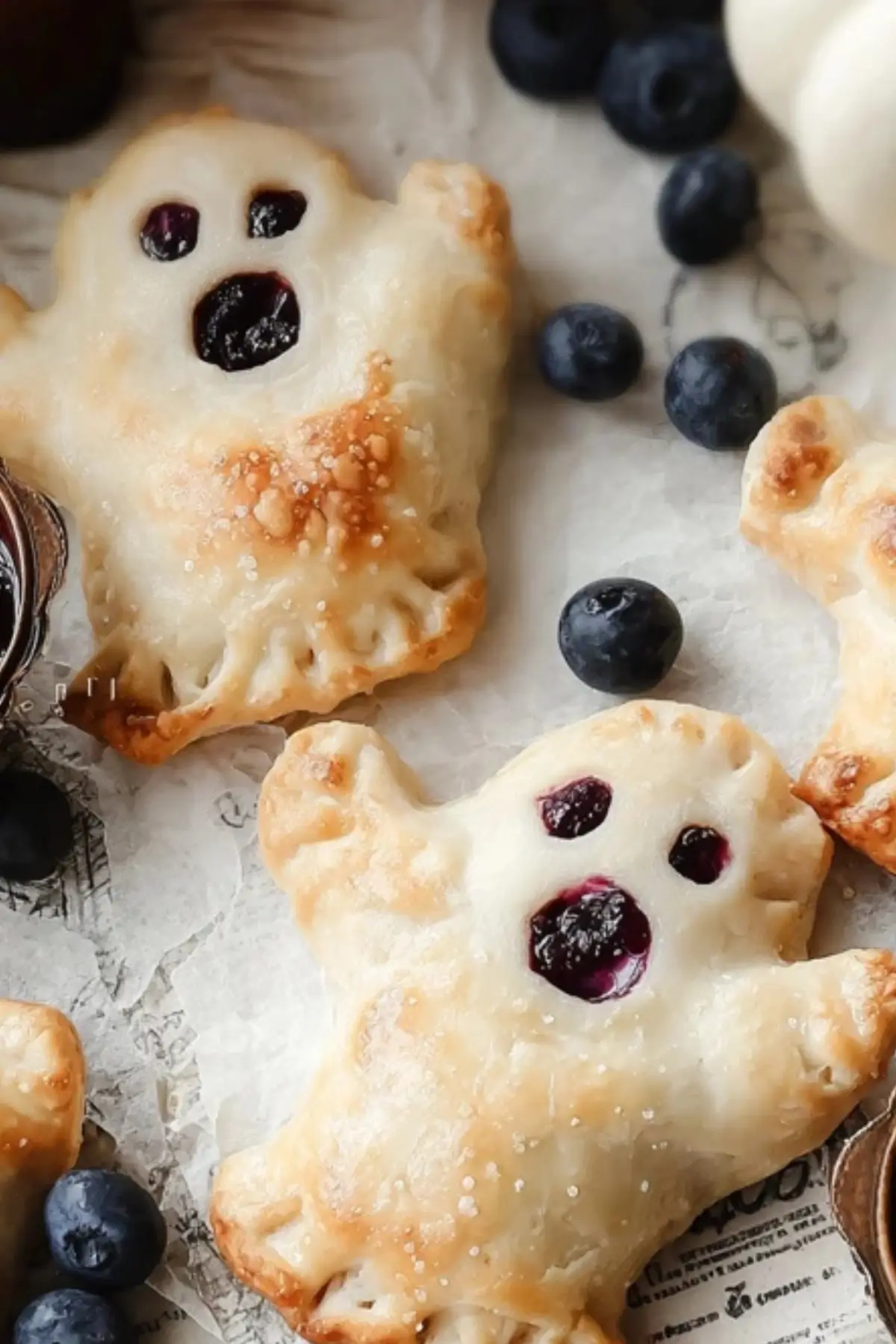Vegan Blueberry Ghost Hand Pies