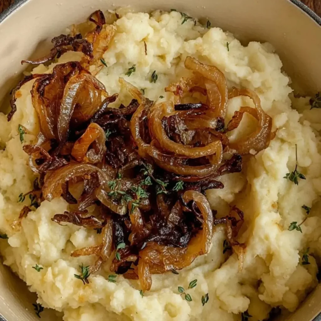 Vegan Caramelized Onion Mashed Potatoes