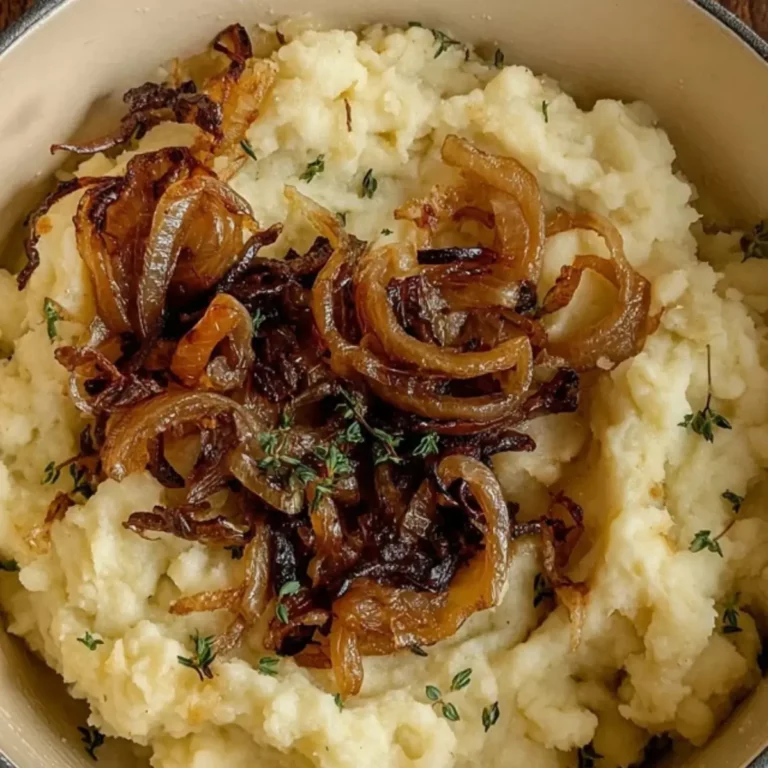 Vegan Caramelized Onion Mashed Potatoes