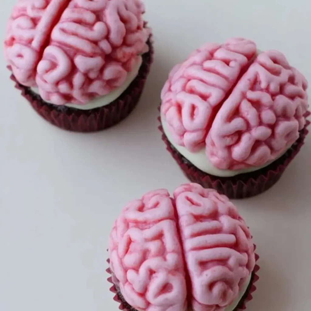 Zombie Brain Cupcakes