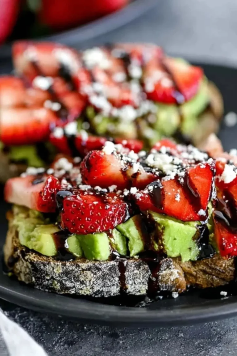 Balsamic Strawberry Avocado Toast
