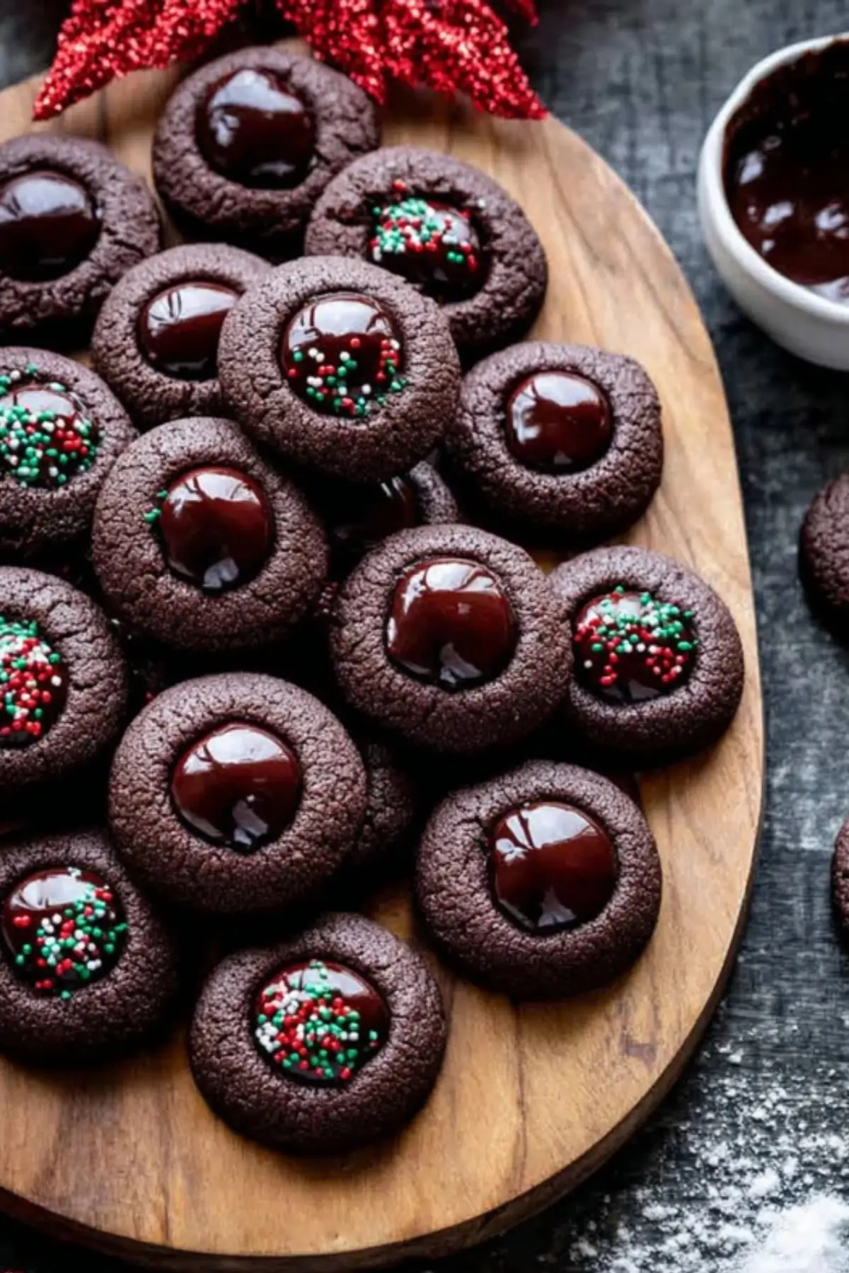 Chocolate Thumbprint Cookies