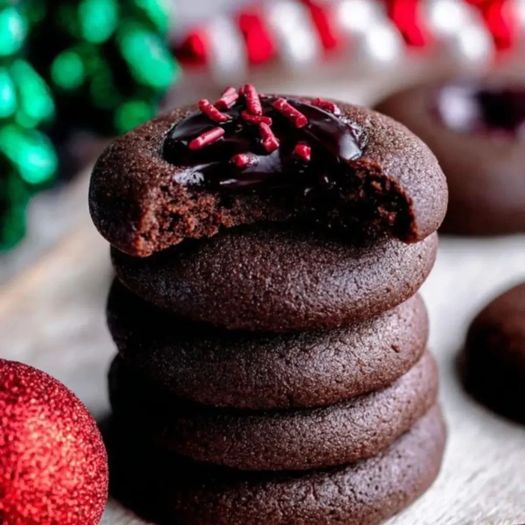 Chocolate Thumbprint Cookies