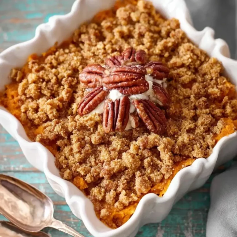 Copycat Ruth’s Chris Sweet Potato Casserole with Pecan Topping