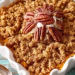 Copycat Ruth’s Chris Sweet Potato Casserole with Pecan Topping