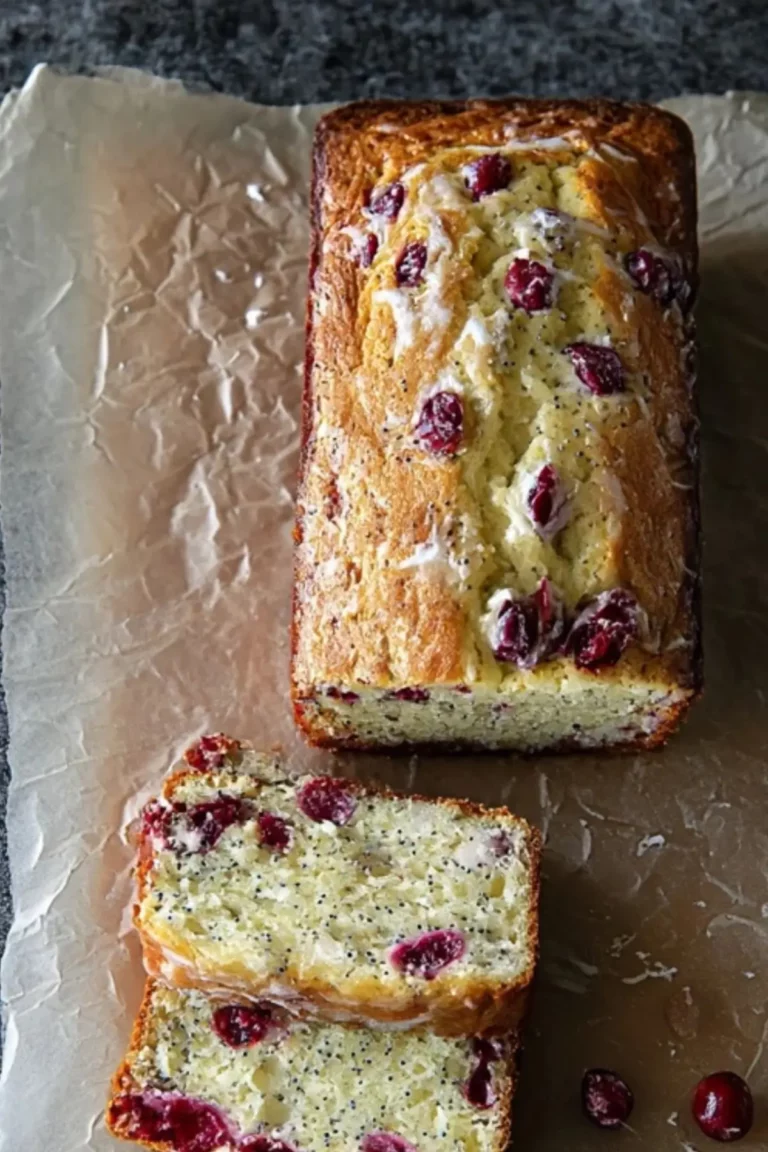 Cranberry Lemon Poppyseed Loaf