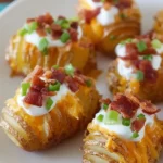 Crispy Loaded Hasselback Potato Bites