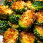 Crispy Parmesan Crusted Roasted Brussels Sprouts