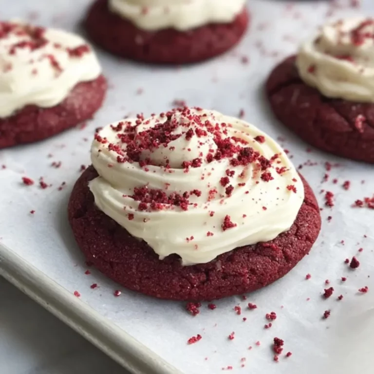 Crumbl Copycat Red Velvet Cookies