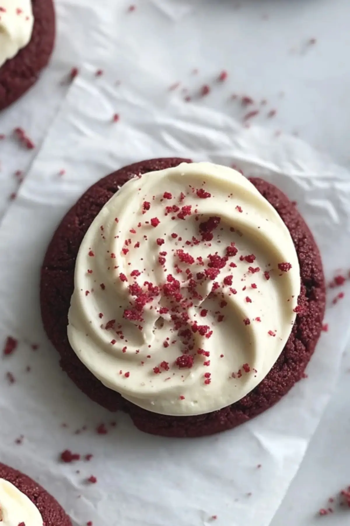 Crumbl Copycat Red Velvet Cookies
