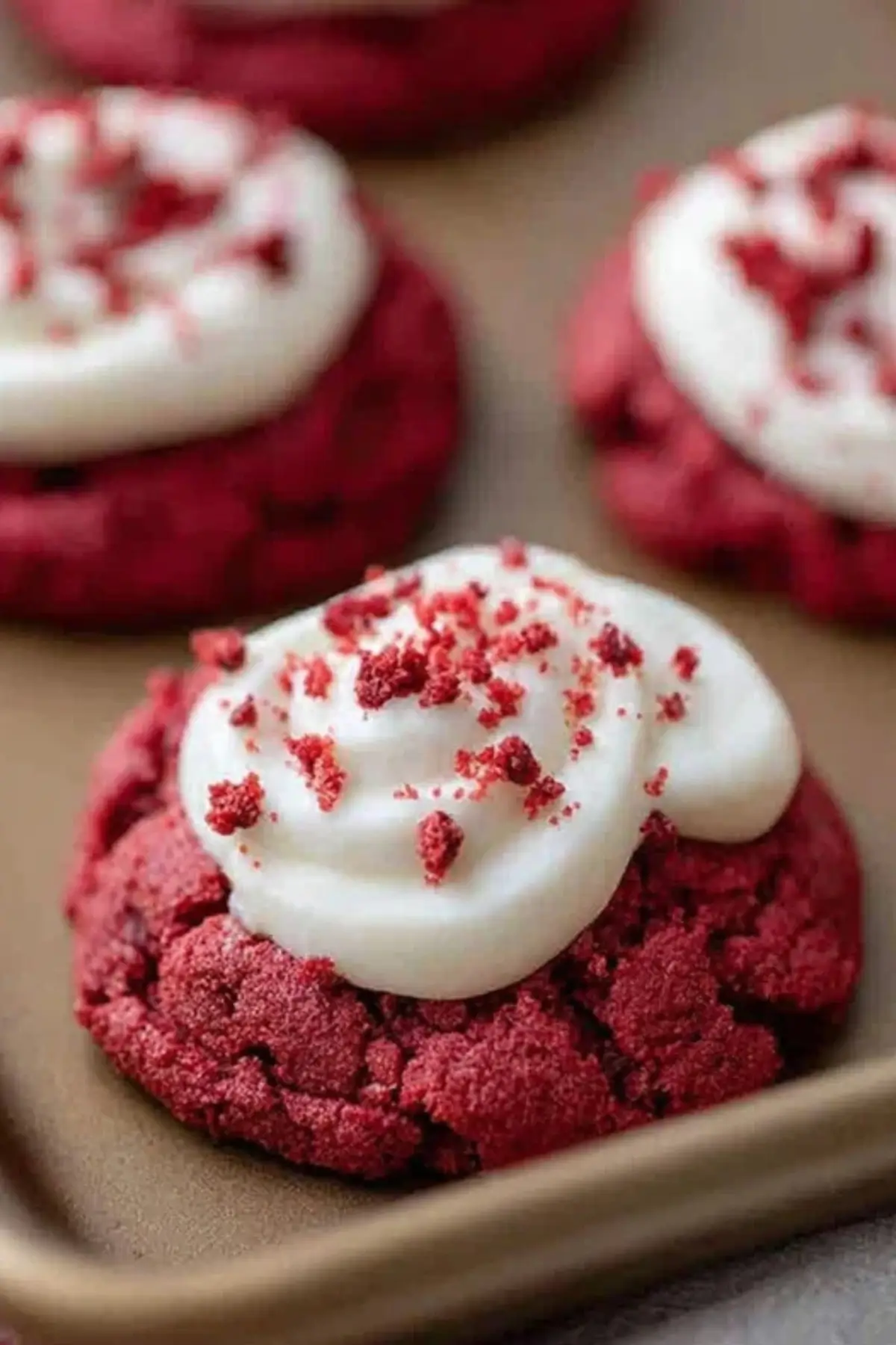 Crumbl Red Velvet Cupcake Cookies