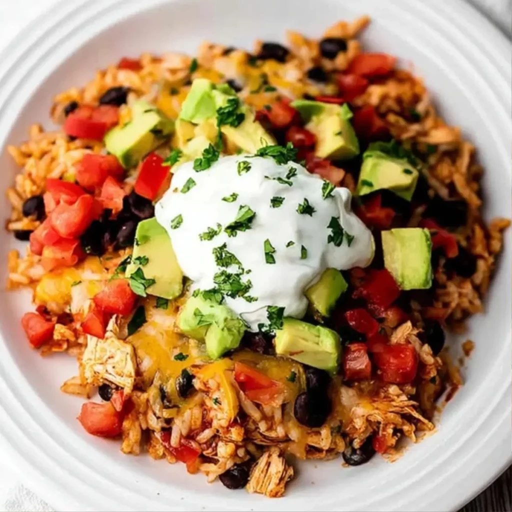 Easy Chicken Burrito Casserole