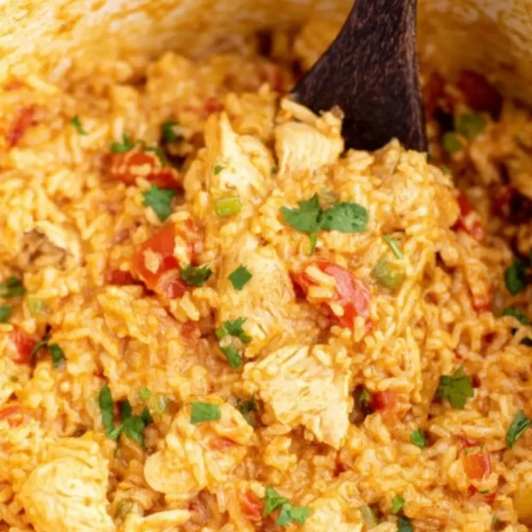 Easy One Pot Queso Chicken and Rice