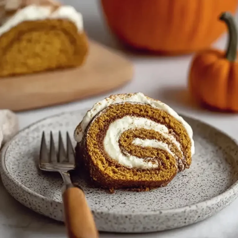 Fall Pumpkin Spice Roll Cake