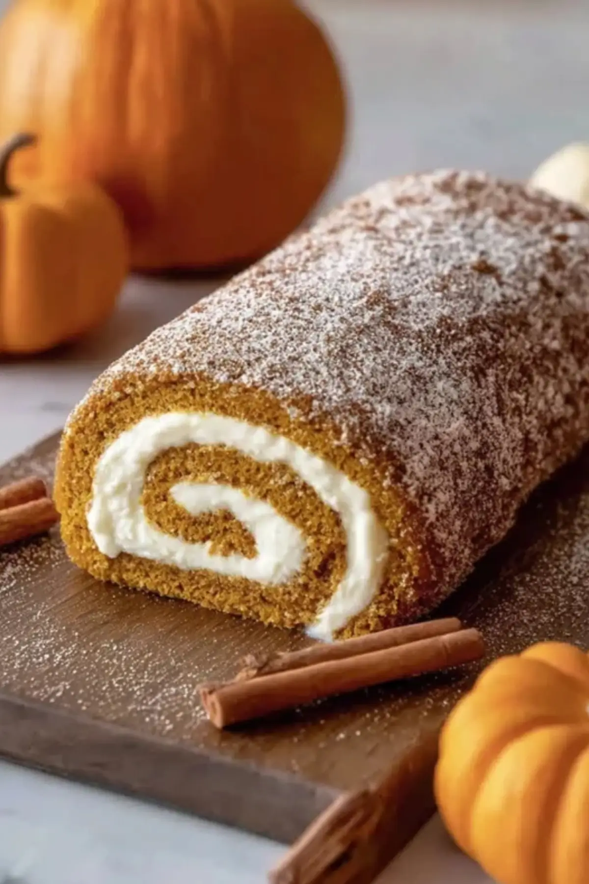 Fall Pumpkin Spice Roll Cake