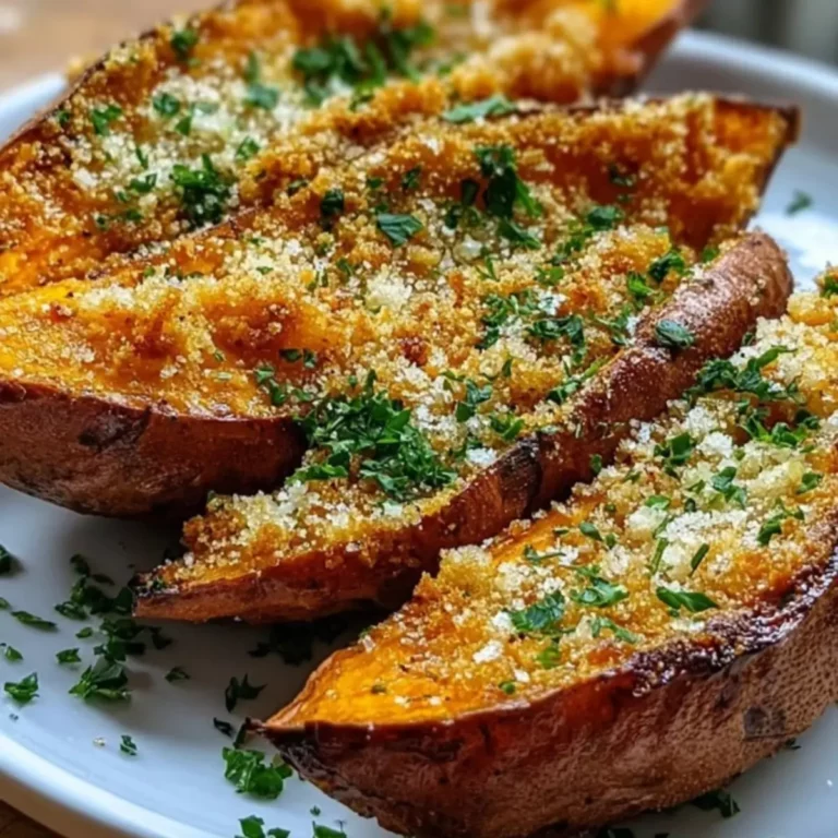 Garlic Parmesan Sweet Potato