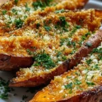 Garlic Parmesan Sweet Potato