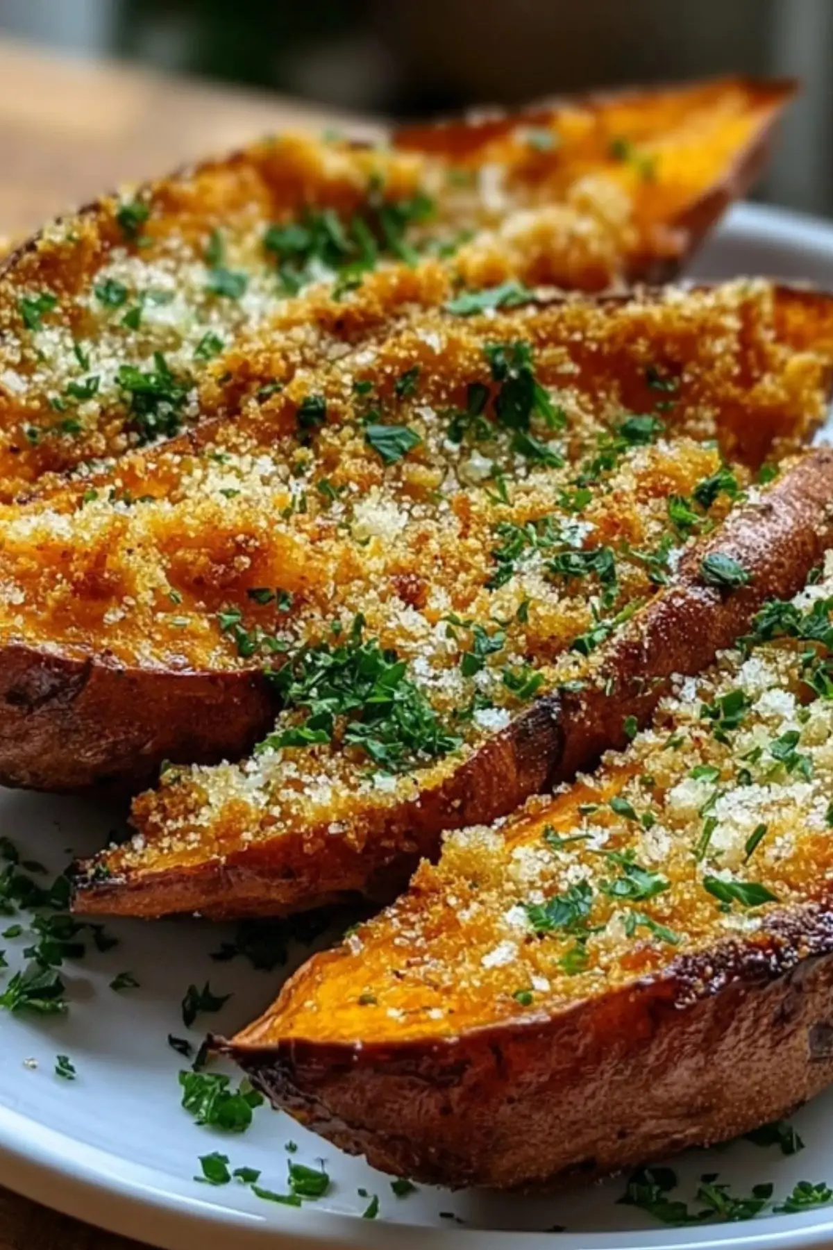 Garlic Parmesan Sweet Potato