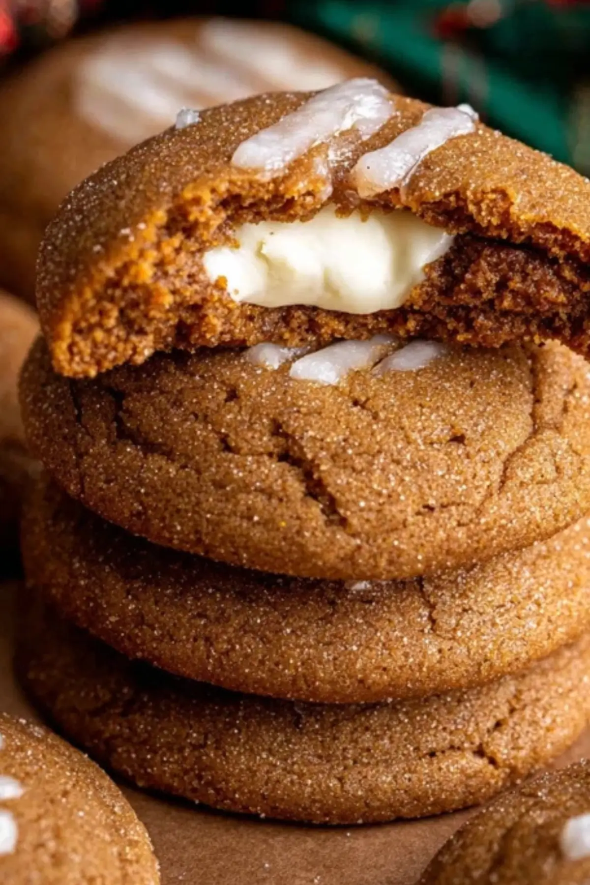 Gingerbread Cheesecake Cookies