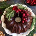 Gingerbread Chocolate Bundt Cake Christmas Wreath