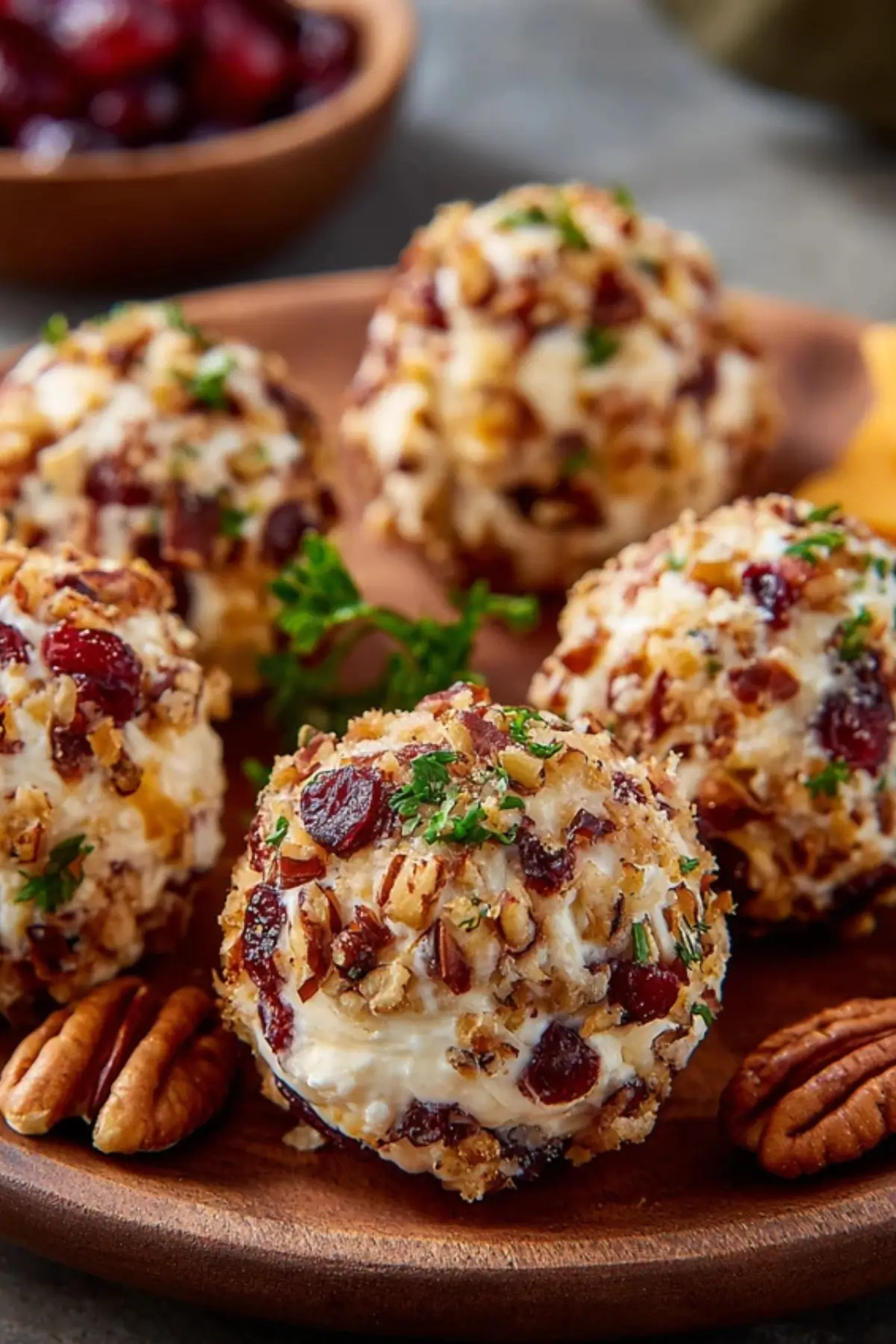 Mini Cranberry Pecan Cheese Balls