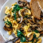 Mushroom-Spinach Scrambled Eggs