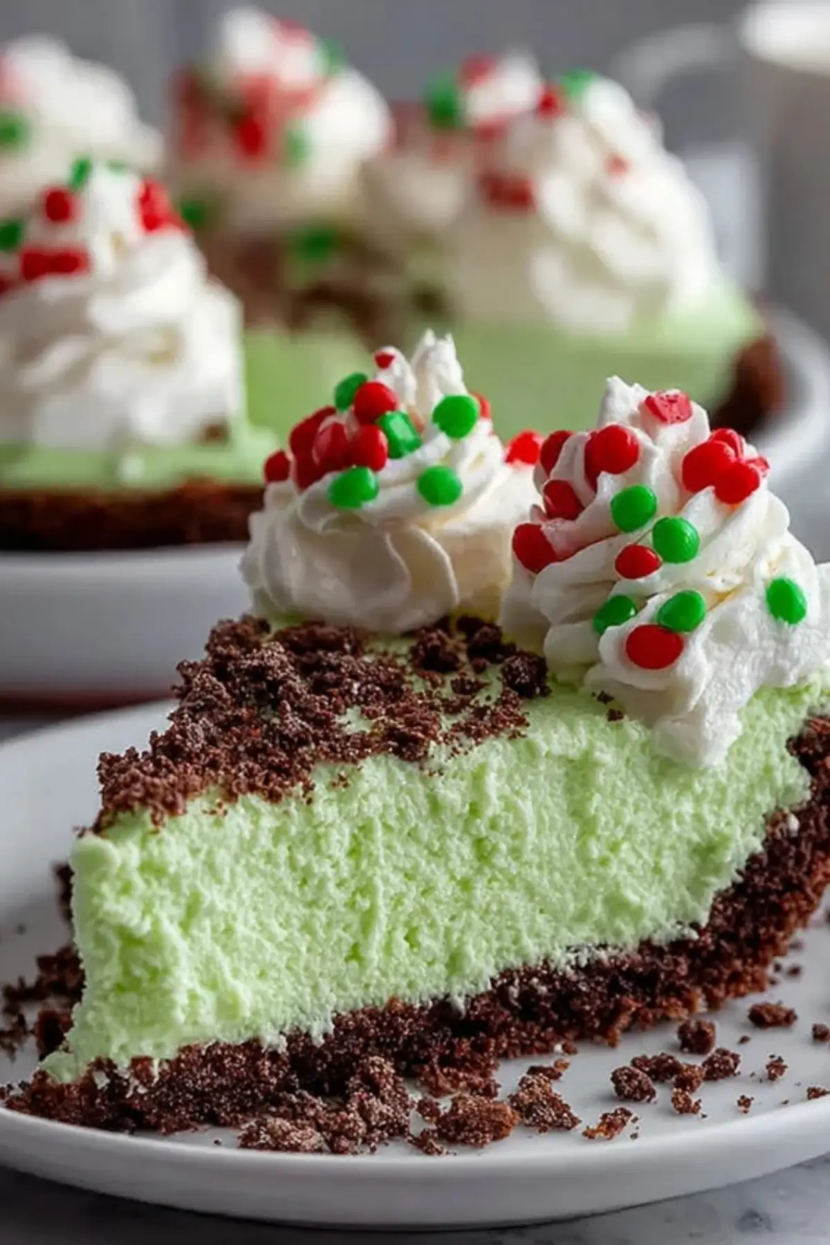 No-Bake Grinch Christmas Cheesecake