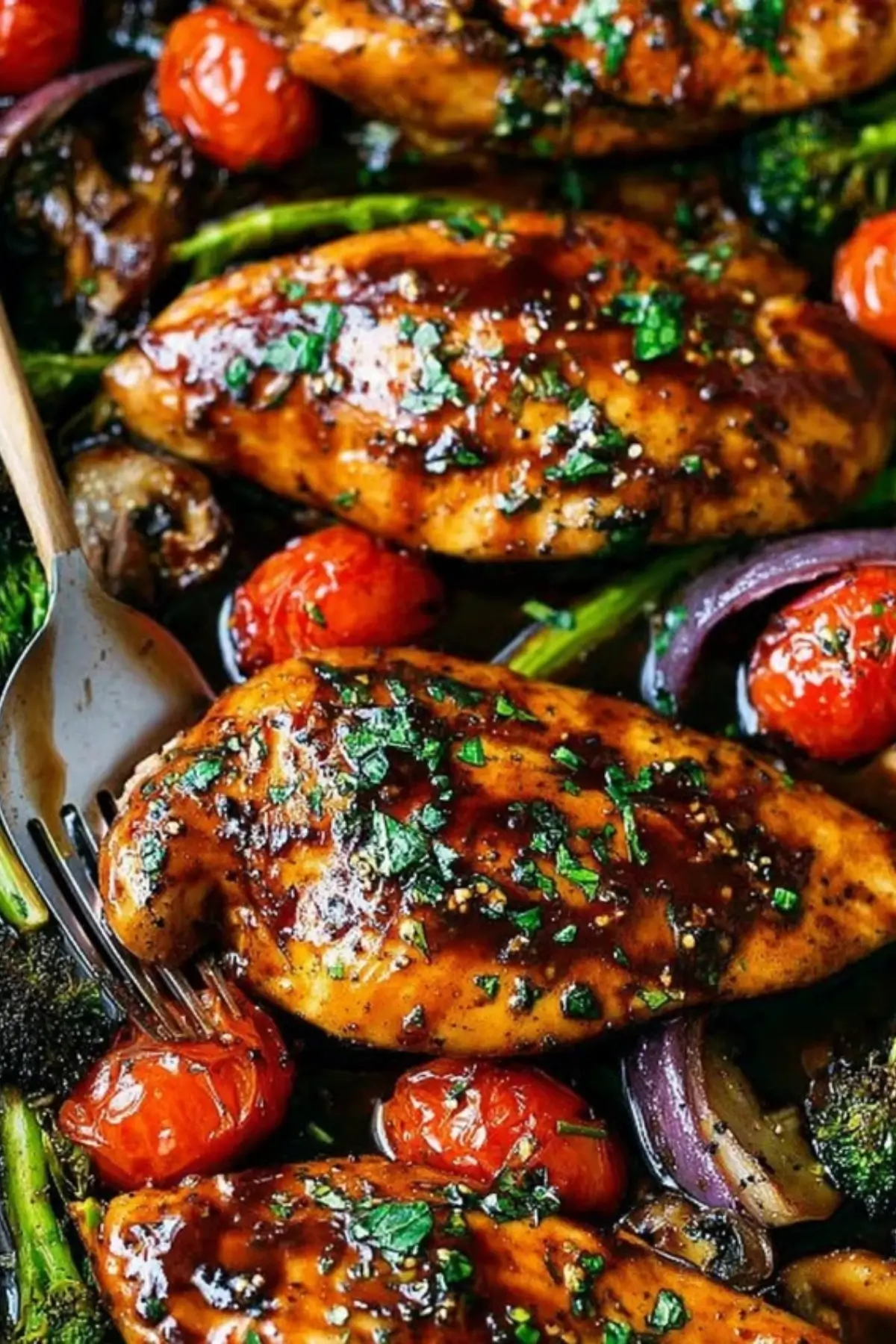 ONE PAN Balsamic Chicken and Veggies