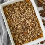 Old Fashioned Sweet Potato Casserole With Pecan Topping