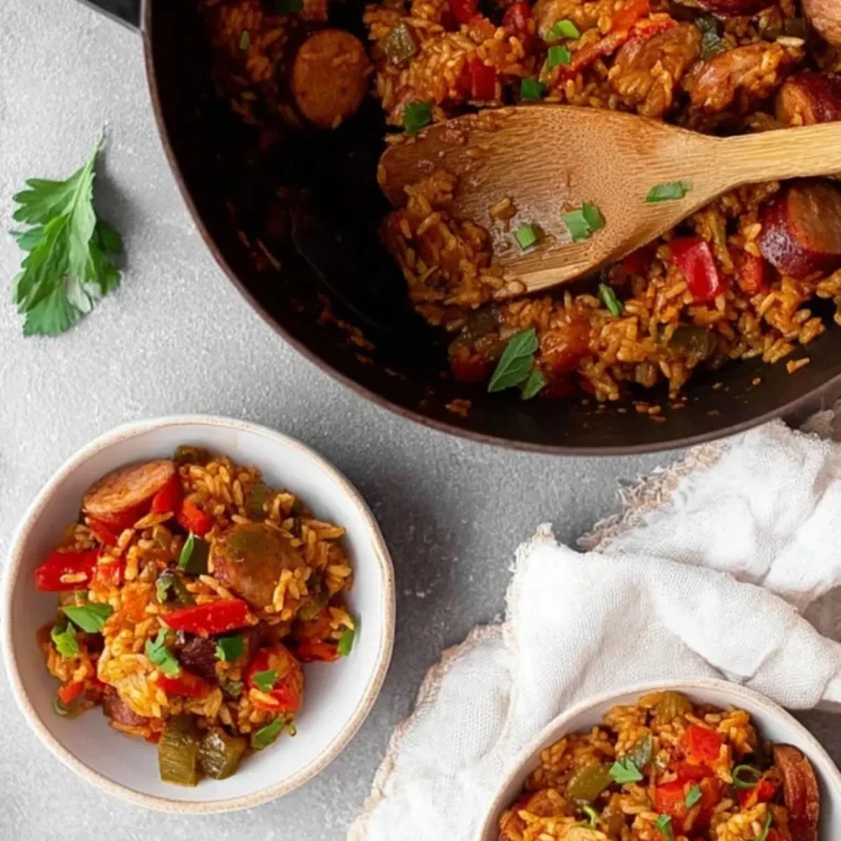 One Pot Cajun Sausage and Rice