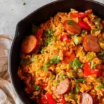 One Pot Cajun Sausage and Rice