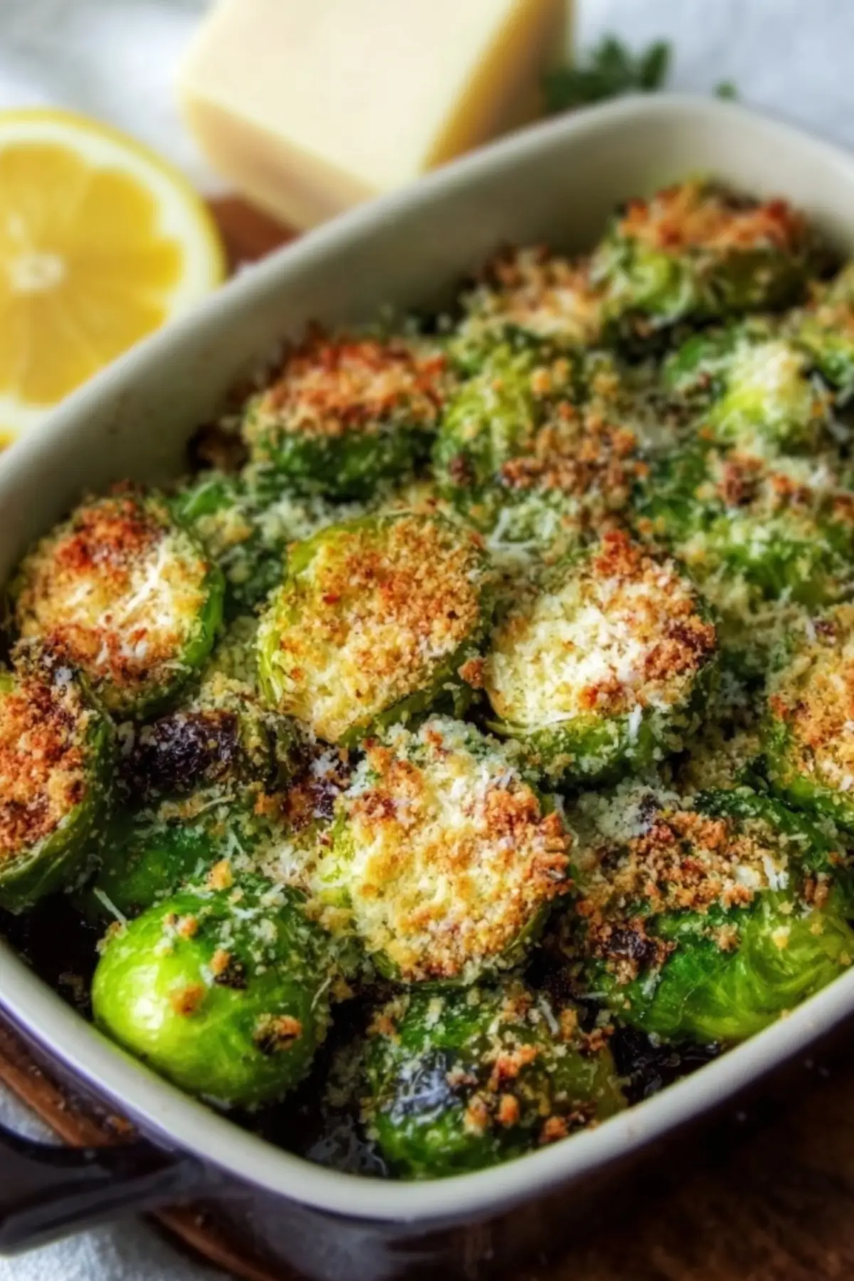 Parmesan Crusted Brussels Sprouts