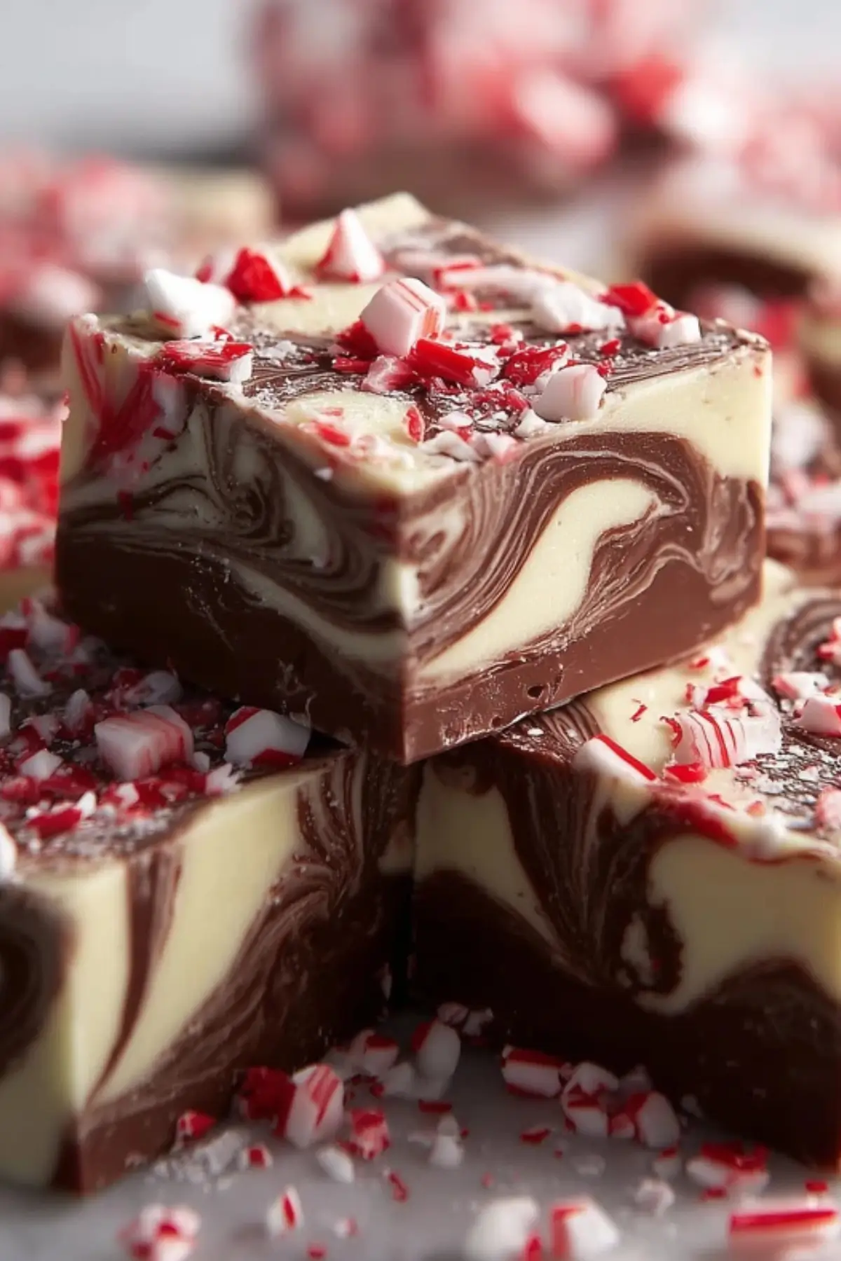 Peppermint Swirl Fudge