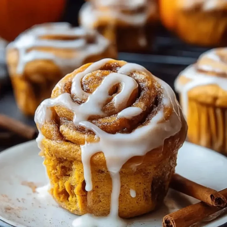 Pumpkin Cinnamon Roll Muffins
