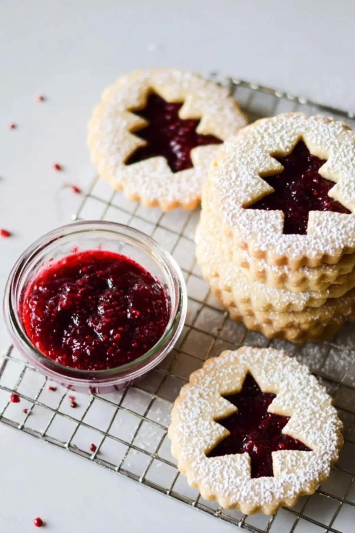 Raspberry Linzer Cookies