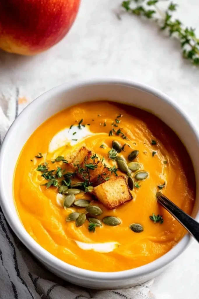 Roasted Butternut Squash and Carrot Soup