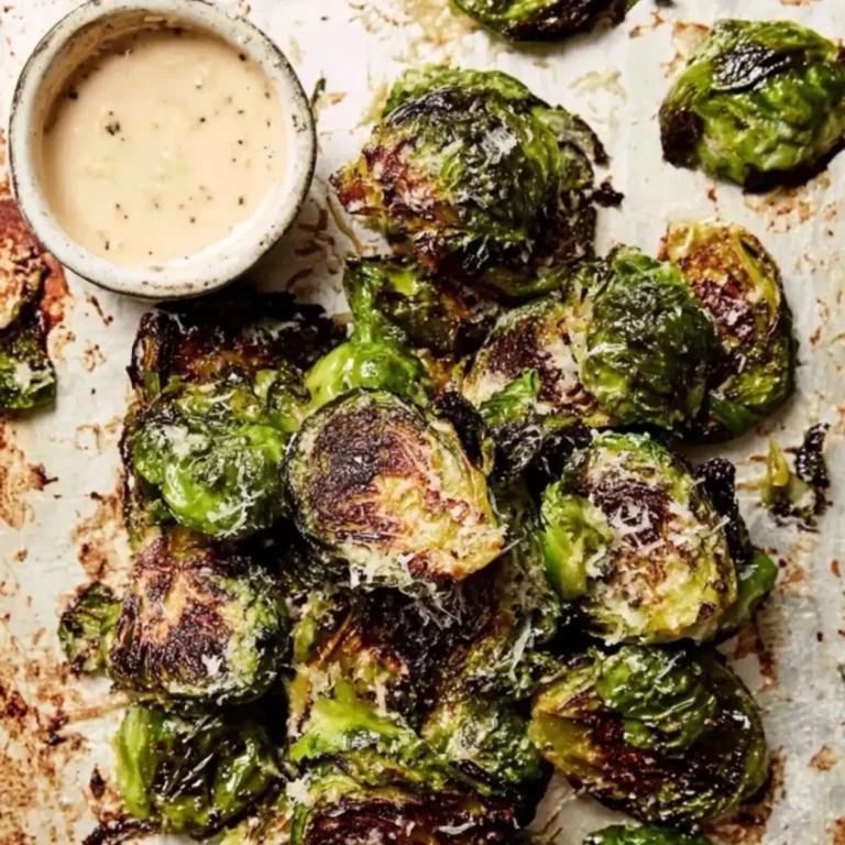 Roasted Smashed Brussels Sprouts with Parmesan